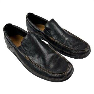 Cole Haan Tucker Venetian Driving Loafers Mens 10.5M Black Leather Slip On Shoes